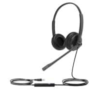 Yealink UH34 Dual Teams Wired Headset Over-the-head Corded without bluetooth Noise Cancelling Microphone Stereo Black