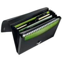 Leitz Recycle Expanding File A4 5 Compartments CO2 Neutral Black 80% Recycled Plastic