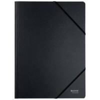 Leitz Recycle Card Folder with Elastic Bands A4 CO2 Neutral Black 430 gsm 100% Recycled Card