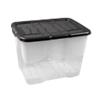 Storage Box XW205-CLR/BLK-EX 24 L Transparent Polypropylene 40 x 30 x 28 cm