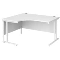Dams International Ergonomic Left Handed Desk Maestro White 1,400 x 1,200 x 725 mm