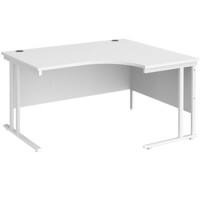 Dams International Right Handed Ergonomic Desk Maestro White 1,400 x 1,200 x 725 mm
