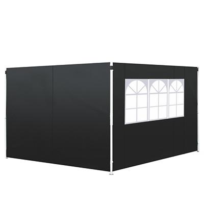Outsunny Side Walls for Pop up Tent Black 2000 x 3000 mm
