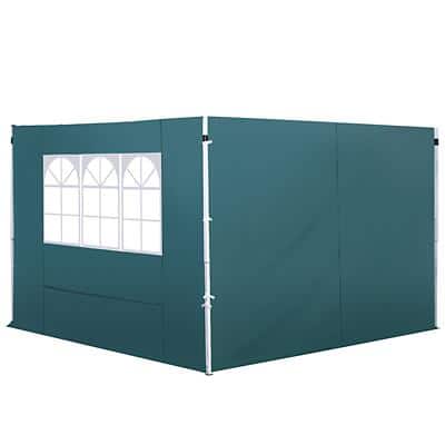 Outsunny Side Walls for Pop up Tent Green 2000 x 3000 mm