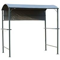 OutSunny Grill Gazebo 1.38 x 2.18 x 2.16 m Black, Grey