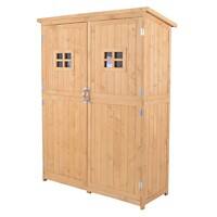 OutSunny Outdoor Storage Box 50 (W) x 127.5 (D) x 164 (H) cm Natural