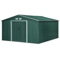 Outsunny Garden Storage Shed 845-031V01GN Deep Green 2000 x 3400 x 3860 mm