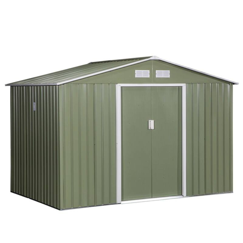 OutSunny Garden Storage Shed 2.77 x 1.91 x 0.96 m Light Green