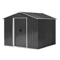 OutSunny Garden Storage Shed 2.36 x 1.74 x 1.9 m Grey