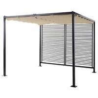 Outsunny Gazebo Beige 2380 x 2800 x 3000 mm