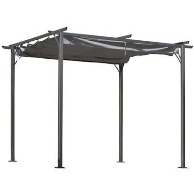 Outsunny Gazebo Black, Grey 2300 x 3000 x 3000 mm