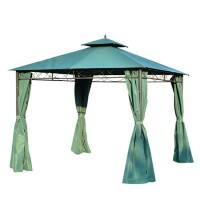 OutSunny Gazebo Double-tier Roof 2.98 x 2.98 x 2.7 m Deep Green
