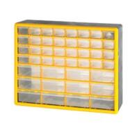 GPC Compartment Storage Box 44 Drawers Grey/Yellow MSB44Z 160 mm x 235 mm x 265 mm (DxHxW)