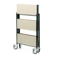 GPC Steel Folding Trolley Beige CI203Y 3 Trays 450 mm x 890 mm x 580 mm (DxHxW)