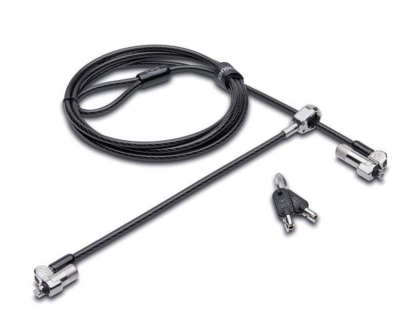 Kensington NanoSaver Keyed Dual Head Laptop Lock Silver Pack of 25