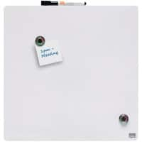 Nobo Mini Wall Mountable Magnetic Whiteboard Tile 1903802 Lacquered Steel Frameless 360 mm x 360 mm White