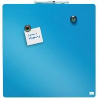 Nobo Mini Wall Mountable Magnetic Whiteboard Tile 1903873 Lacquered Steel Frameless 360 mm x 360 mm Blue