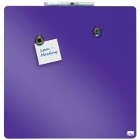 Nobo Mini Wall Mountable Magnetic Whiteboard Tile 1903897 Lacquered Steel Frameless 360 mm x 360 mm Purple