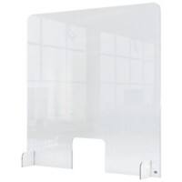 Nobo Protection Screen with Transaction Window Acrylic Transparent 700 x 850 mm