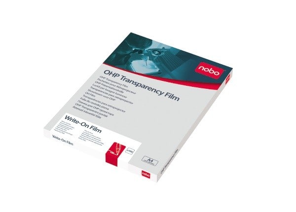 Nobo Overhead Projector Film A4 Write On Pack of 100