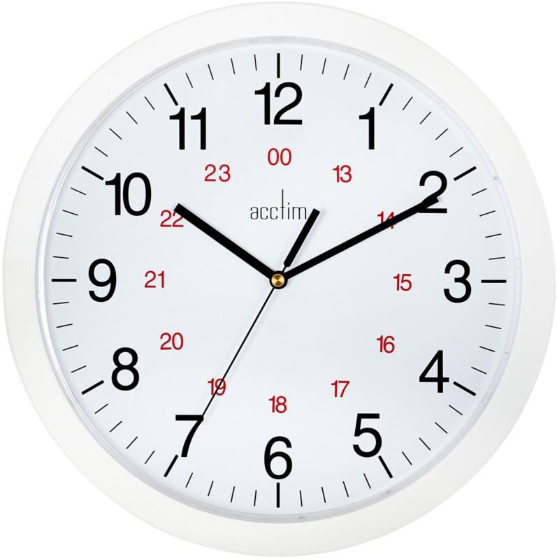 Acctim Clock 21162 30 x 30 x 3.8 x 30 cm White