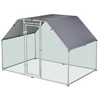 PawHut Chicken Coop D51-115 1950 x 2800 x 1900 mm Silver