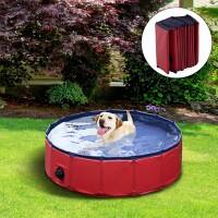 PawHut Large Pvc Pet Dog Swimming Pool D01-005 300 x 1600 x 1600 mm Red