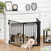 PawHut Pet Gate D06-100V01BK 745 x 1800 x 30 mm Black