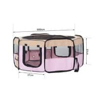 PawHut Pet Playpen 5663-1262 410 x 900 x 900 mm Pink