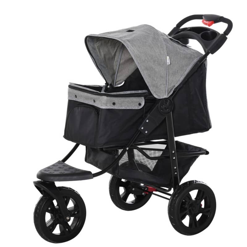 PawHut Pet Stroller D00-108V01GY 1065 x 1095 x 545 mm Grey