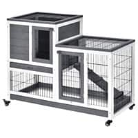 PawHut Indoor Rabbit Hutch D51-125 860 x 1100 x 500 mm Grey