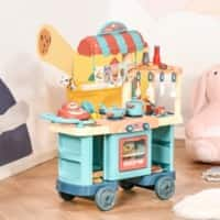 HOMCOM Kid Fast Food Shop Playset 350-090 905 mm 330 mm 795 mm Multicolour