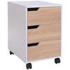 HOMCOM Medium-Density Fibreboard Filing Cabinet 3 Drawers 400 x 500 x 575 mm White
