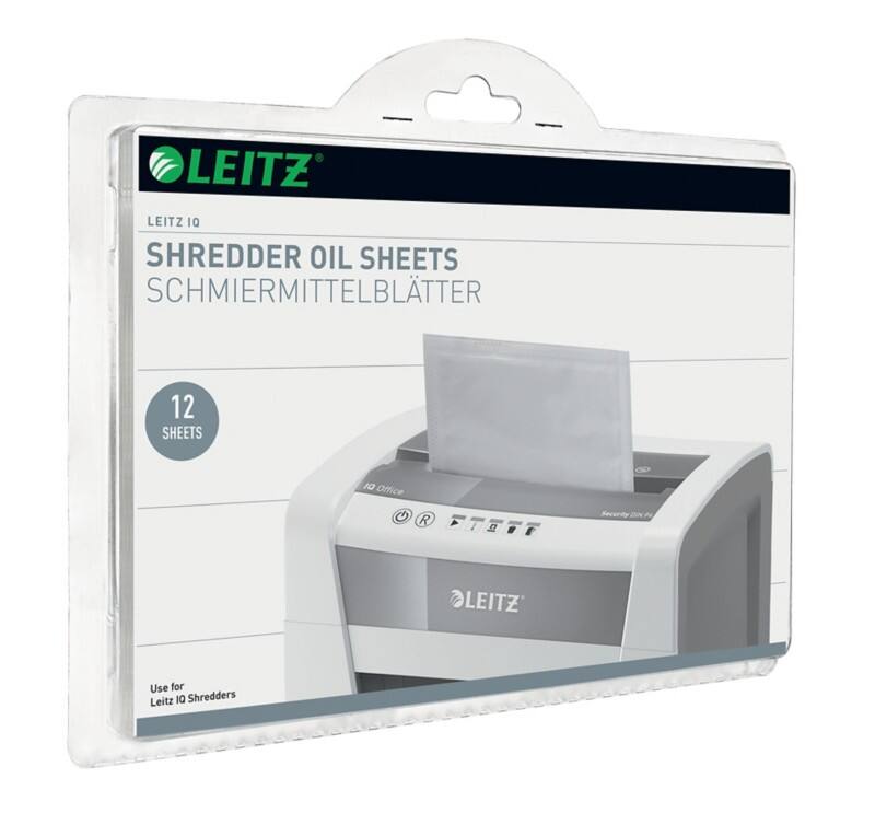 Leitz IQ Shredder Oil Sheets 80070000 Pack of 12