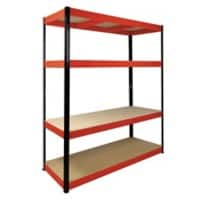 Nautilus Designs Boltless Shelving Unit 4 Shelves Steel 1,600 x 600 x 1,800 mm Silver
