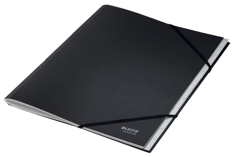 Leitz Recycle Card Divider Book A4 Black 12 Tabs 430 gsm 100% Recycled Card