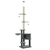 PawHut Cat Tree Dark Grey 450 mm x 550 mm x 2450 mm