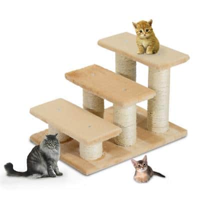 PawHut Cat Steps Deep Cream 350 mm x 450 mm x 340 mm