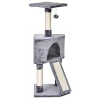 PawHut Cat Tree Grey 400 mm x 400 mm x 980 mm