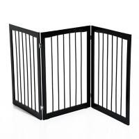 PawHut Folding Pet Gate Dark brown 1540 mm x 12 mm x 760 mm