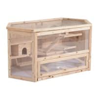 PawHut Hamster Cage Natural 600 mm x 1150 mm x 550 mm
