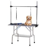 PawHut Pet Grooming Table Black 600 mm x 1070 mm x 1700 mm