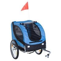 PawHut Pet Trailer Blue, Black 730 mm x 1300 mm x 900 mm