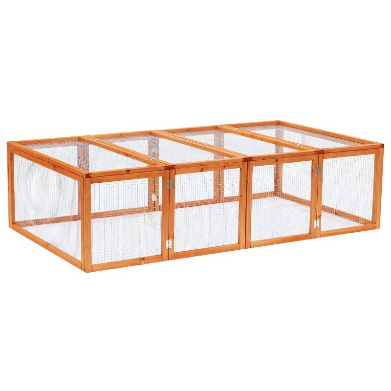 PawHut Rabbit Cage Natural 1000 mm x 1810 mm x 480 mm