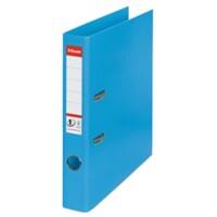 Esselte No.1 Power Lever Arch File A4 52 mm Light Blue 2 ring 811411 Polypropylene Portrait Pack of 10
