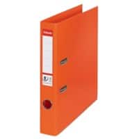 Esselte No.1 Power Lever Arch File A4 52 mm Orange 2 ring 811440 Polypropylene Portrait Pack of 10