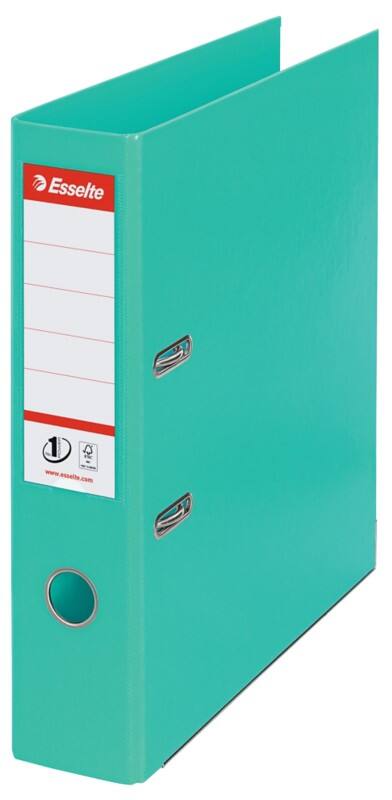 Esselte No.1 Power Wide Lever Arch File A4 72 mm Light Green 2 Rings 811312 Polypropylene Portrait Pack of 10