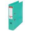 Esselte No.1 Power Lever Arch File A4 72 mm Light Green 2 ring 811312 Polypropylene Portrait Pack of 10