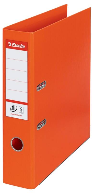Esselte No.1 Power Wide Lever Arch File A4 72 mm Orange 2 Rings 811340 Polypropylene Portrait Pack of 10