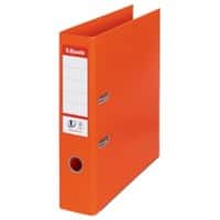 Esselte No.1 Power Lever Arch File A4 72 mm Orange 2 ring 811340 Polypropylene Portrait Pack of 10